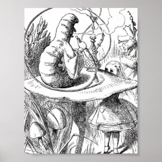 Poster Alice rencontre la Caterpillar - Alice au pays des