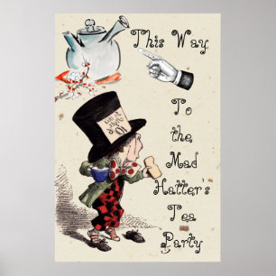 Poster Alice - Thé à la folie de Chapelier Fou 1865