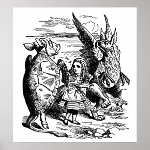 Poster Alice vintage au pays des merveilles, Griffin, Tor