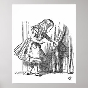 Poster Alice vintage au pays des merveilles recherchant