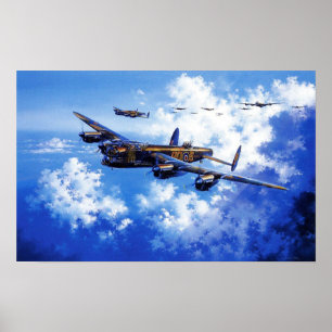 Poster Alied Plane formation Image vintage