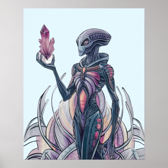 Poster Alien Abstrait (Devant)