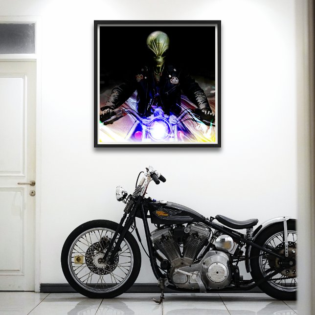 Poster Alien Biker (Créateur téléchargé)