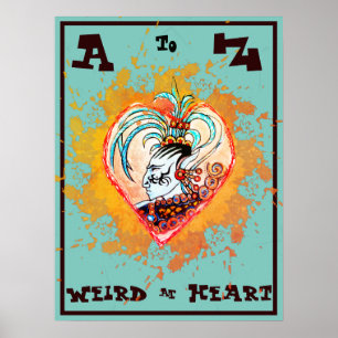 Poster Alien de A à Z Maya Elf bizarre au coeur