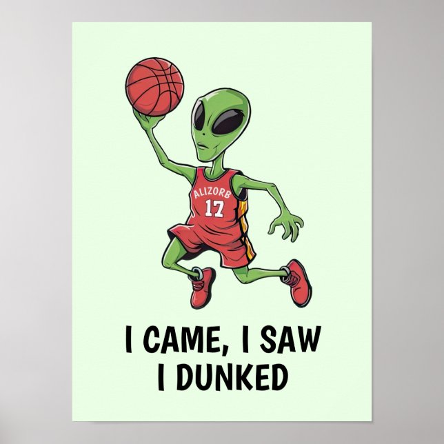 Poster Alien de basket (Devant)