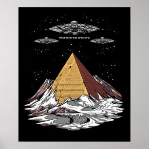 Poster Alien Egyptian Pyramids Antarctica Conspiracy
