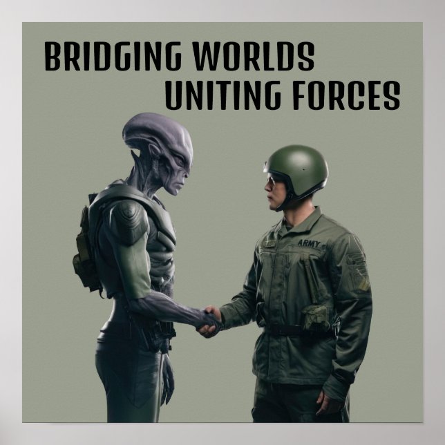 Poster Alien et soldat (Devant)