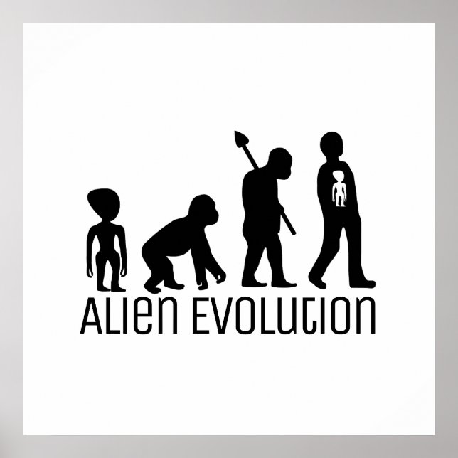 Poster Alien Evolution, Alien extraterrestre (Devant)