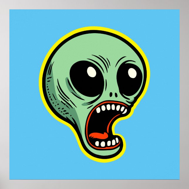 Poster Alien hurlant (Devant)