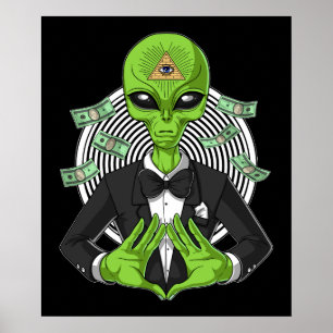 Poster Alien Illuminati