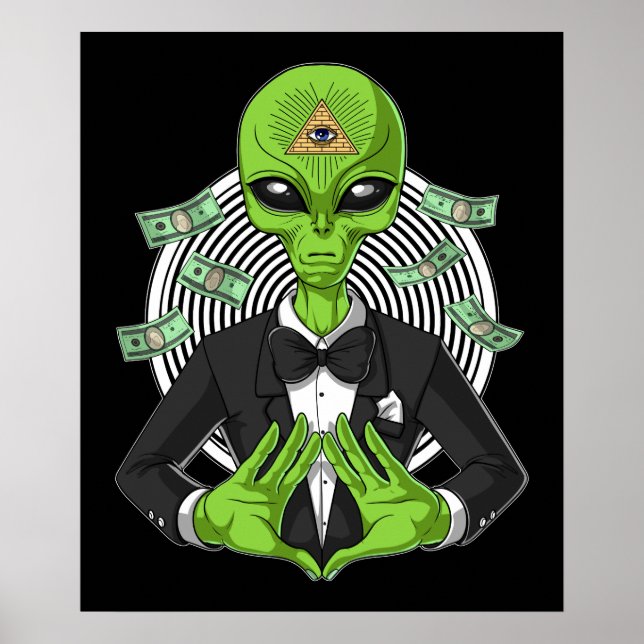 Poster Alien Illuminati (Devant)