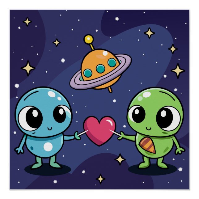 Poster Alien Love Buddies (Devant)