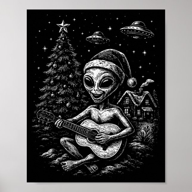 Poster Alien Loves Christmas  (Devant)