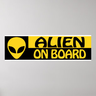 POSTER ALIEN ON BOARD