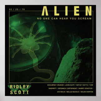 Poster ALIEN Personne Ne Peut Vous Entendre hurler