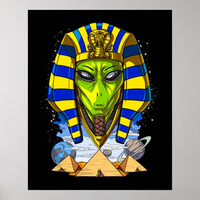 Poster Alien Pharaon Egypte Tutankhamun Ancien Annunaki (Devant)