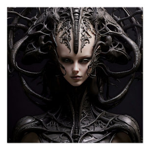 Poster Alien reptilien effrayant