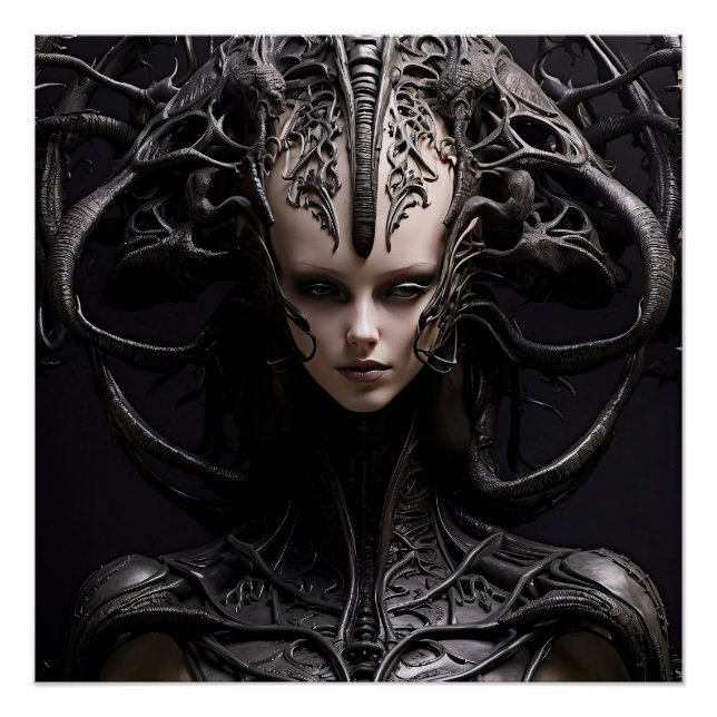 Poster Alien reptilien effrayant (Devant)