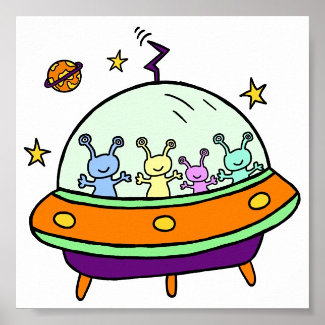 Poster Aliens amicaux (Devant)