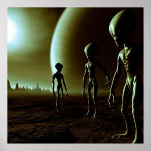 Poster ALIENS gris SF 1