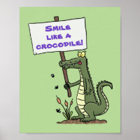 Aligator de crocodile drôle avec dessin animé