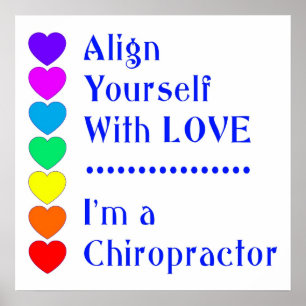 Poster Align Yourself With Love - I'm a Chiropractor!