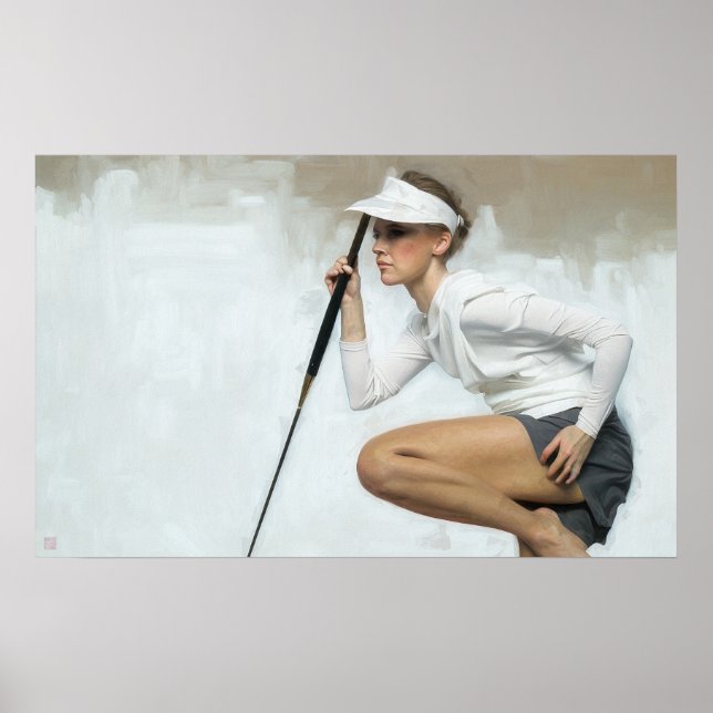 Poster Aligner Un Putt - Golf Canvas Art Imprimer (Devant)