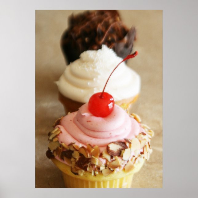 Poster alimentaire du Trio des Cupcakes (Devant)