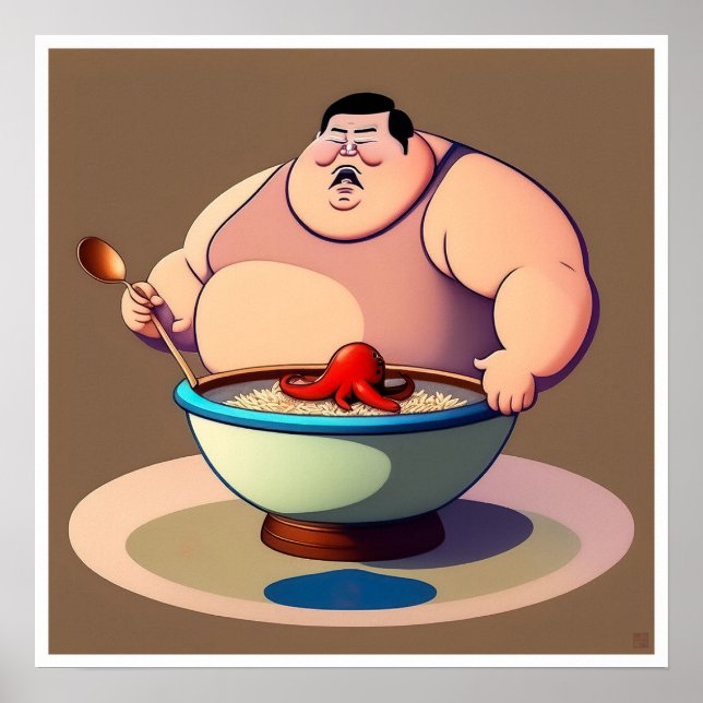 Poster Alimentation chinoise - Imprimerie d'art (Devant)