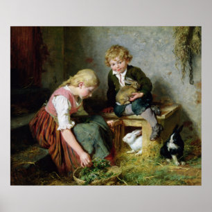 Poster Alimentation des lapins