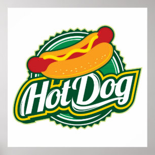 Poster Alimentation des vendeurs de hot-dog cool