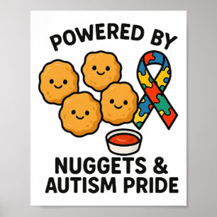 Poster Alimenté par des nuggets de poulet et fierté de l'
