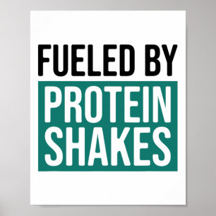 Poster Alimenté par des shakes de protéines1