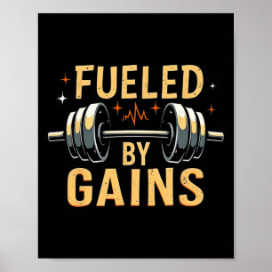 Poster Alimenté Par Gain Bodybuilding Gym