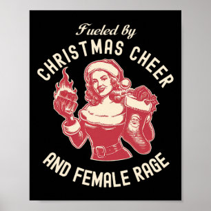 Poster Alimenté Par La Fête De Noël Et La Rage Femelle Pa