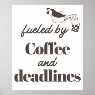 Poster Alimenté par le Café et les Dates Limite de Rendu
