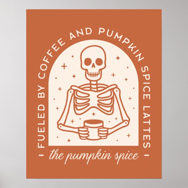 Poster Alimenté par le café et les lattes d'épices Citrou (Devant)