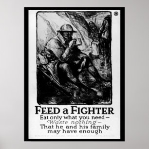 Poster Alimenter un chasseur/ne manger que ce que vous_Wa