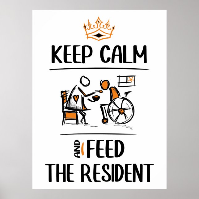 Poster Alimentez le Résident. Assistant en soins infirmie (Devant)