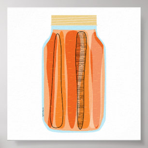 Poster Aliments de canne - Carottes