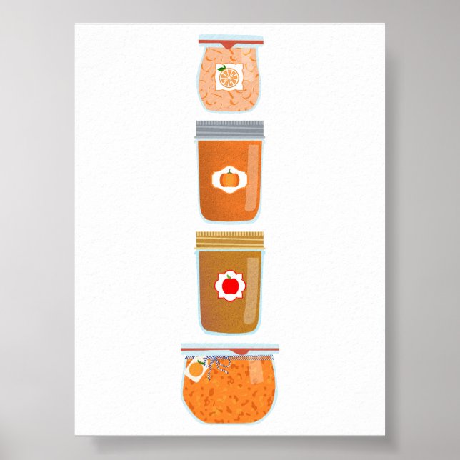 Poster Aliments de canne - Confitures mixtes (Devant)
