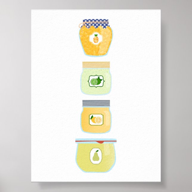 Poster Aliments de canne - Confitures mixtes (Devant)