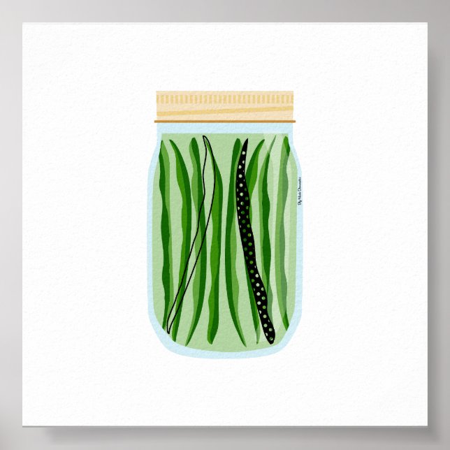 Poster Aliments de canne - haricots verts (Devant)