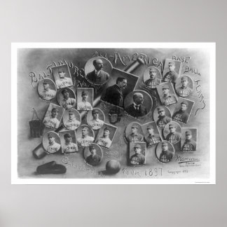 Poster All America Baseball Tour 1897