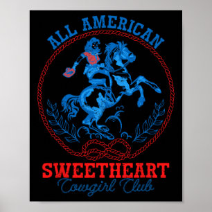 Poster All American Cowgirl Sweetheart Club 4 juillet W