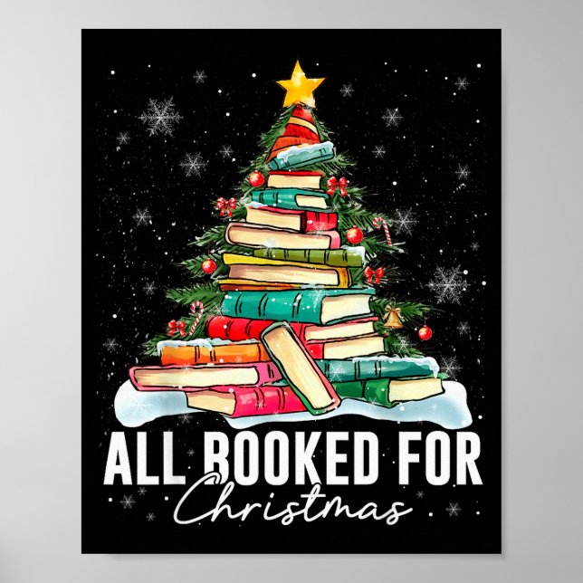 Poster All Booked For Christmas Book Christmas Tree Light (Devant)