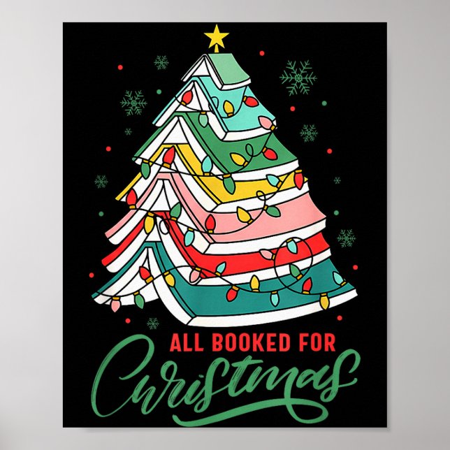 Poster All Booked For Christmas Book Xmas Tree Lights Rea (Devant)