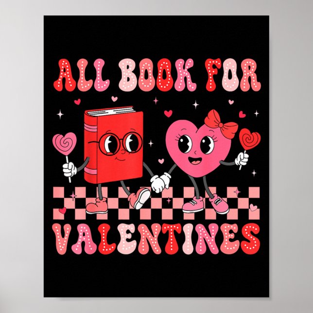 Poster All Booked For Valentine Book Librarian Teacher Wo (Devant)