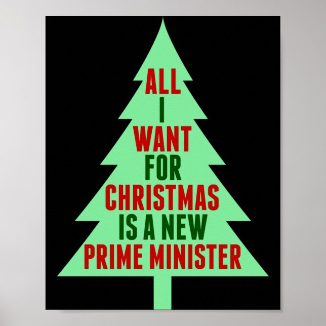 Poster All I Want For Christmas Is A New Prime Minister  (Devant)
