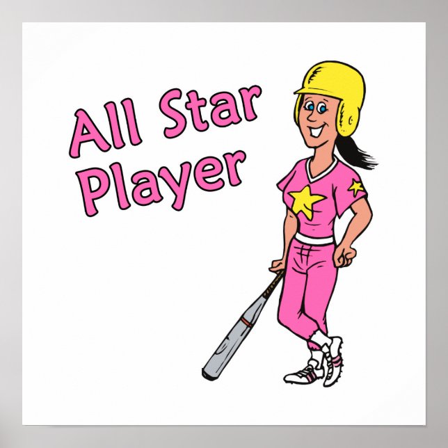 Poster All Star Player - Girl (Devant)